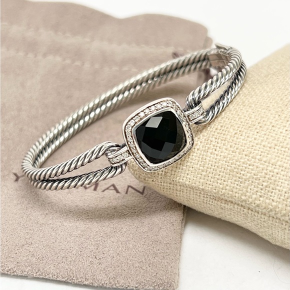 David Yurman Jewelry - David Yurman Black Onyx Diamond Albion Bracelet .925